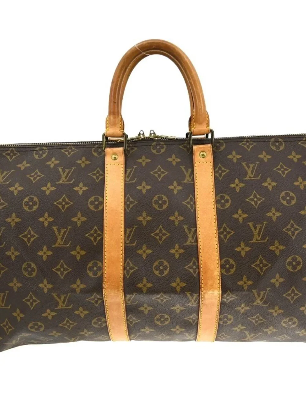 Best02 LOUIS VUITTON KEEPALL 45 DUFFLE HANDBAG MONOGRAM